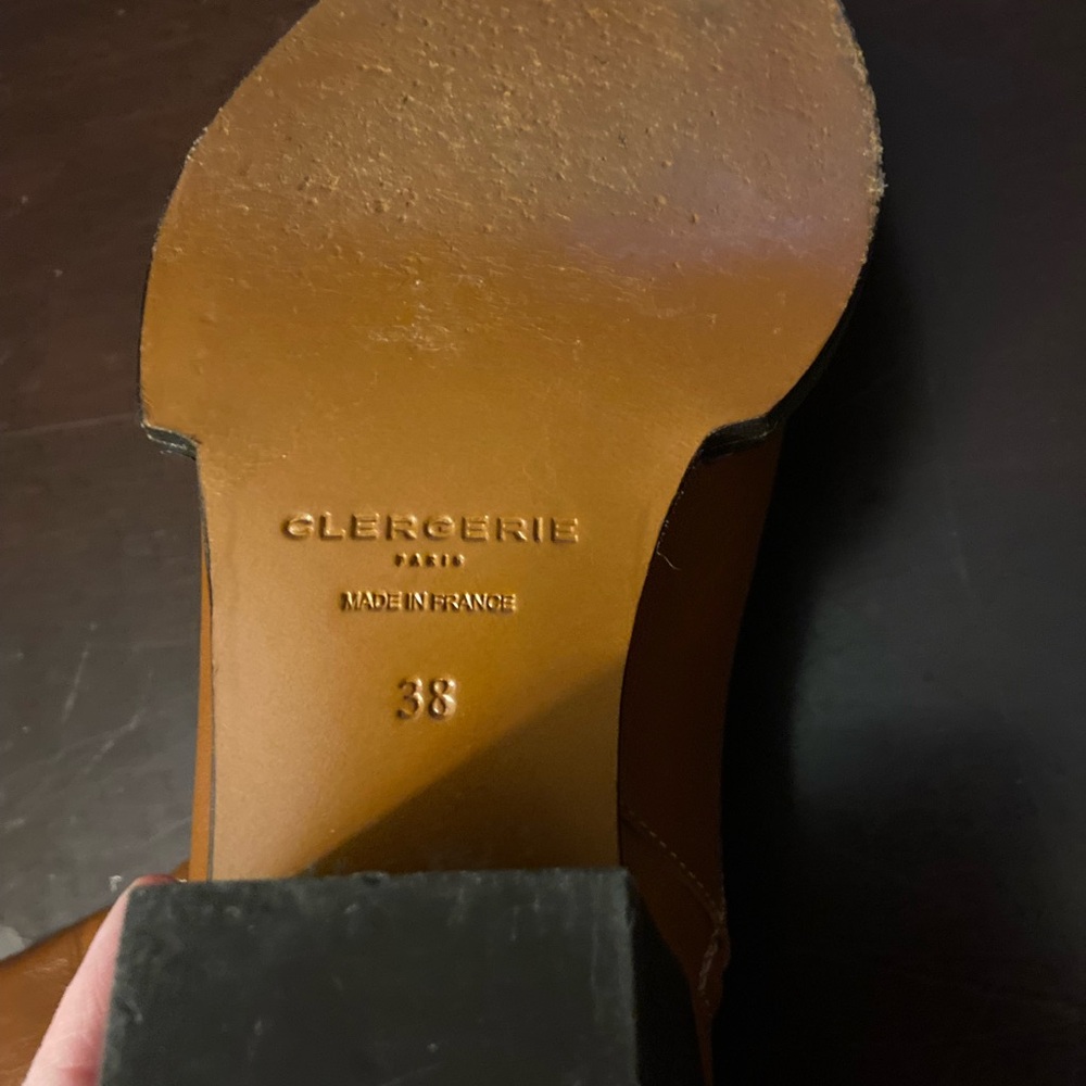 ROBERT CLERGERIE Merry Brown Leather Ankle Boots Heels Size 38 - Picture 9 of 12